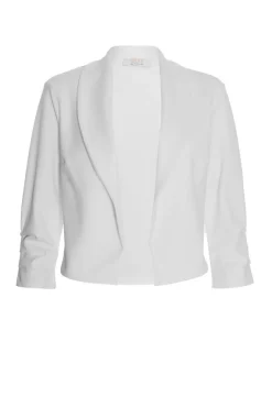 Quiz Shawl Collar Crop Jacket Cream