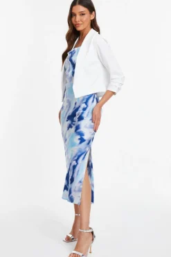Quiz Shawl Collar Crop Jacket Cream