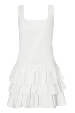 Quiz Tiered Mini Dress Cream Best