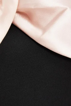 Quiz Curve Black Contrast Bardot Skater Midi Dress New