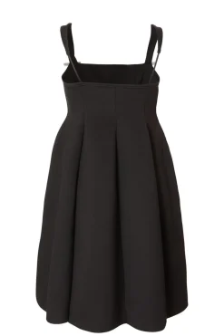 Quiz Curve Diamante Bow Midi Dress Black