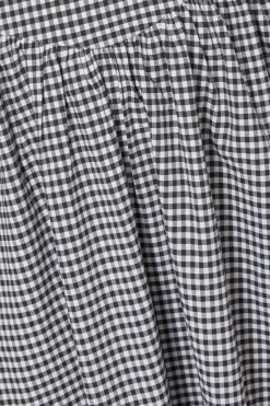 Quiz Curve Black Gingham Midaxi Dress Discount
