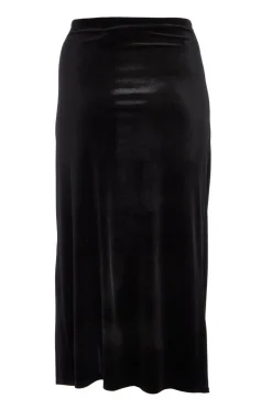 Quiz Curve Black Velvet Maxi Skirt Online