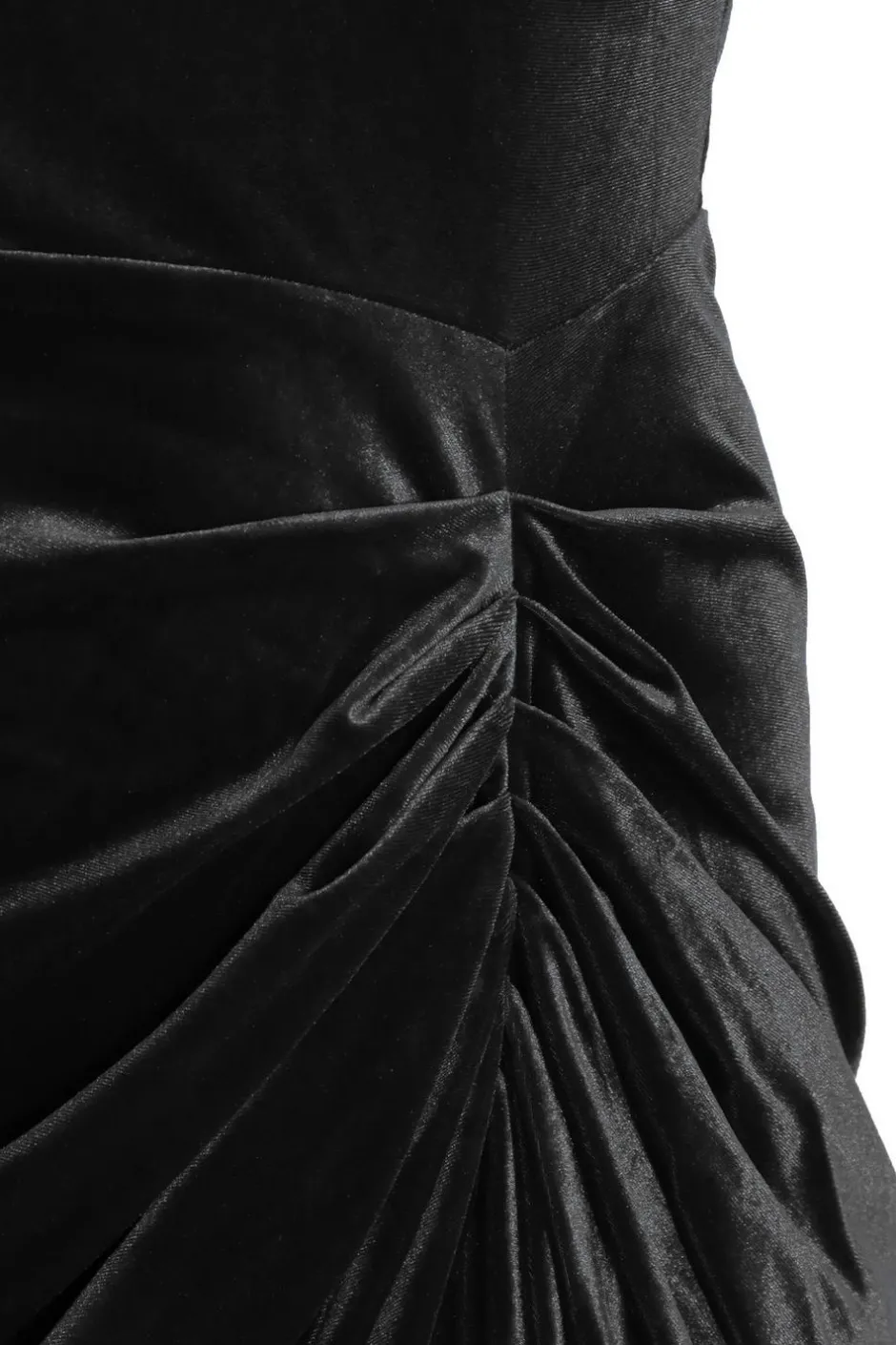 Quiz Curve Velvet Ruched Midi Dress Black Online