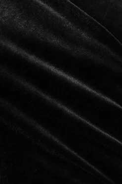 Quiz Curve Velvet Wrap Midi Dress Black Clearance