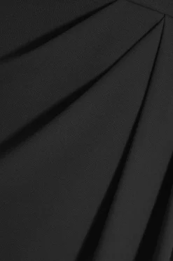 Quiz Curve Black Wrap Midi Dress Hot