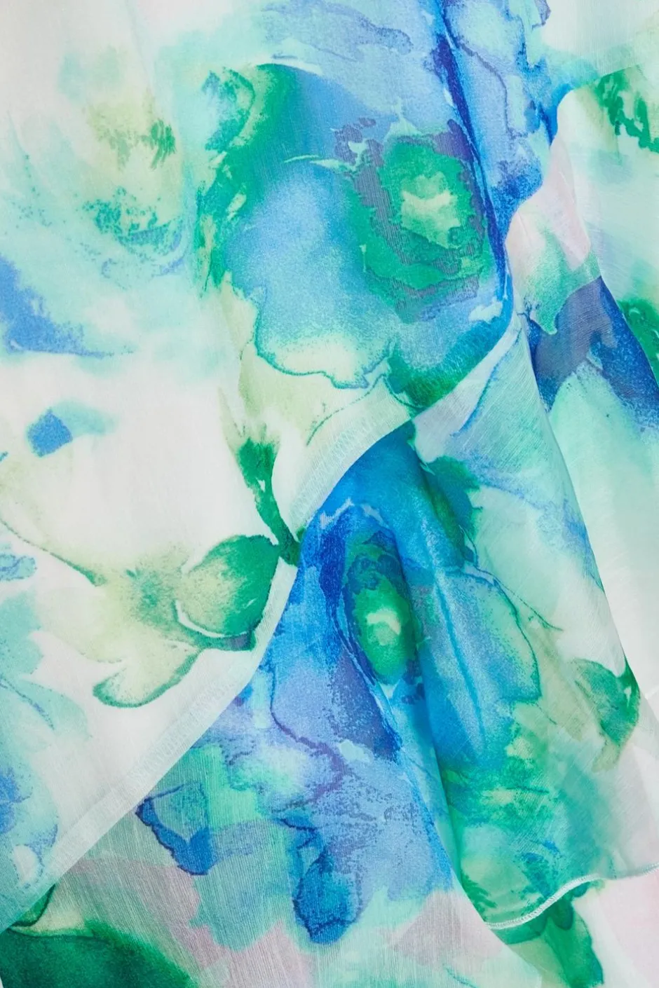 Quiz Curve Blue Floral Chiffon Midaxi Dress Best