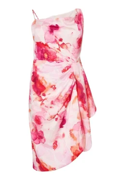 Quiz Curve Blush Floral Print Midi Dress Discount