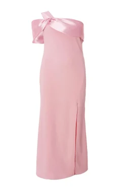 Quiz Curve One Shoulder Maxi Dress Blush Sale