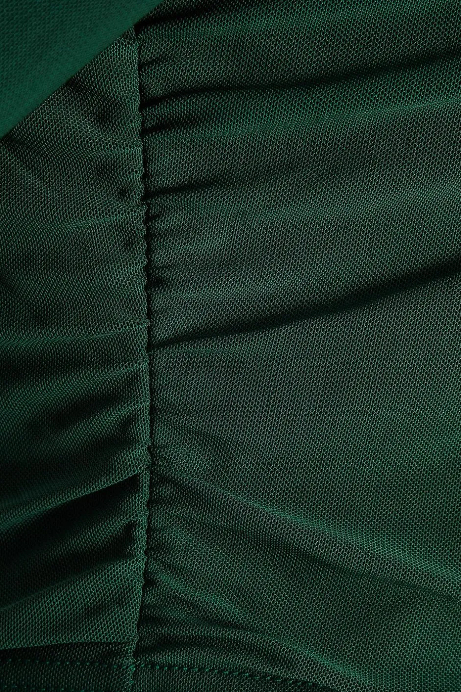Quiz Curve Mesh Crop Top Bottle Green Hot