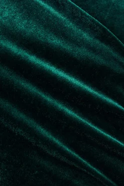 Quiz Curve Velvet Wrap Midi Dress Bottle Green Best