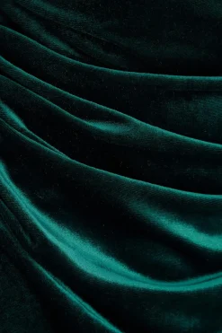 Quiz Curve Bottle Green Velvet Top New