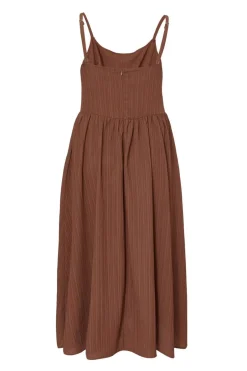Quiz Curve Drop Waist Midaxi Dress Brown