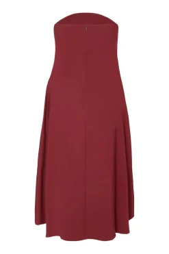 Quiz Curve Dark Red Bandeau Midi Dress Online