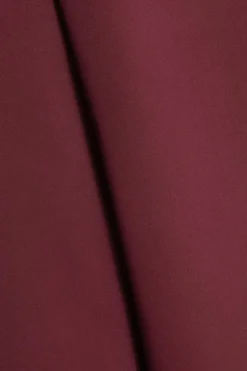 Quiz Curve Dark Red Diamante Bow Midi Dress Burgundy Online