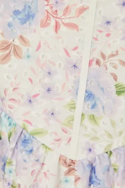 Quiz Curve Floral Embroidered Midi Dress New
