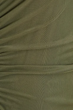 Quiz Curve Khaki Round Neck Midaxi Dress Best