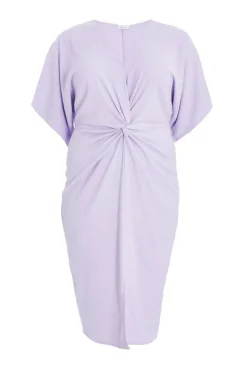 Quiz Curve Lilac Knot Front Midi Dress Hot
