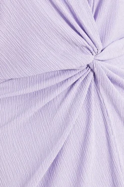 Quiz Curve Lilac Knot Front Midi Dress Hot