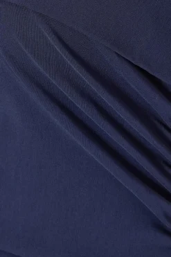 Quiz Curve Bandeau Midi Dress Navy Hot
