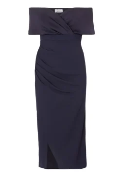 Quiz Curve Navy Bardot Maxi Dress Discount