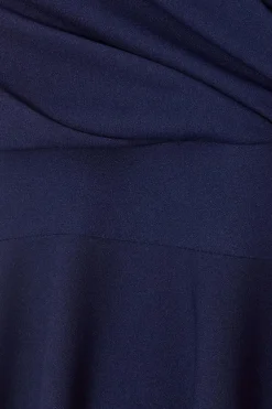 Quiz Curve Bardot Midi Dress Navy Discount