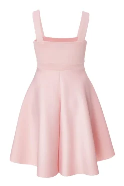 Quiz Curve Pink Belted Skater Dress Clearance