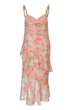 Quiz Curve Pink Floral Chiffon Midaxi Dress Online
