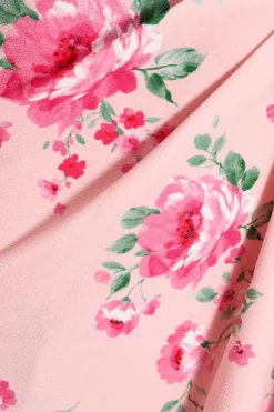 Quiz Curve Pink Floral Wrap Midaxi Dress Best