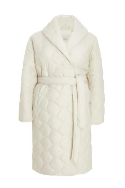 Quiz Curve Quilted Wrap Coat Hot