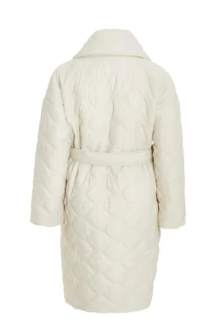 Quiz Curve Quilted Wrap Coat Hot
