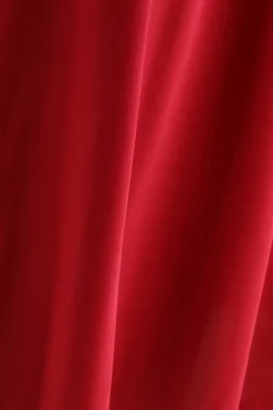 Quiz Curve Red Satin Midi Dress New