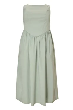 Quiz Curve Sage Drop Waist Midaxi Dress Discount