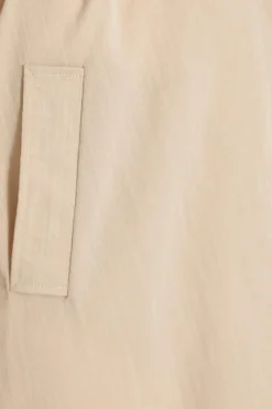 Quiz Curve Stone Linen Look Trench Jacket Outlet