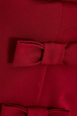 Quiz Dark Red Bow Front Top Berry