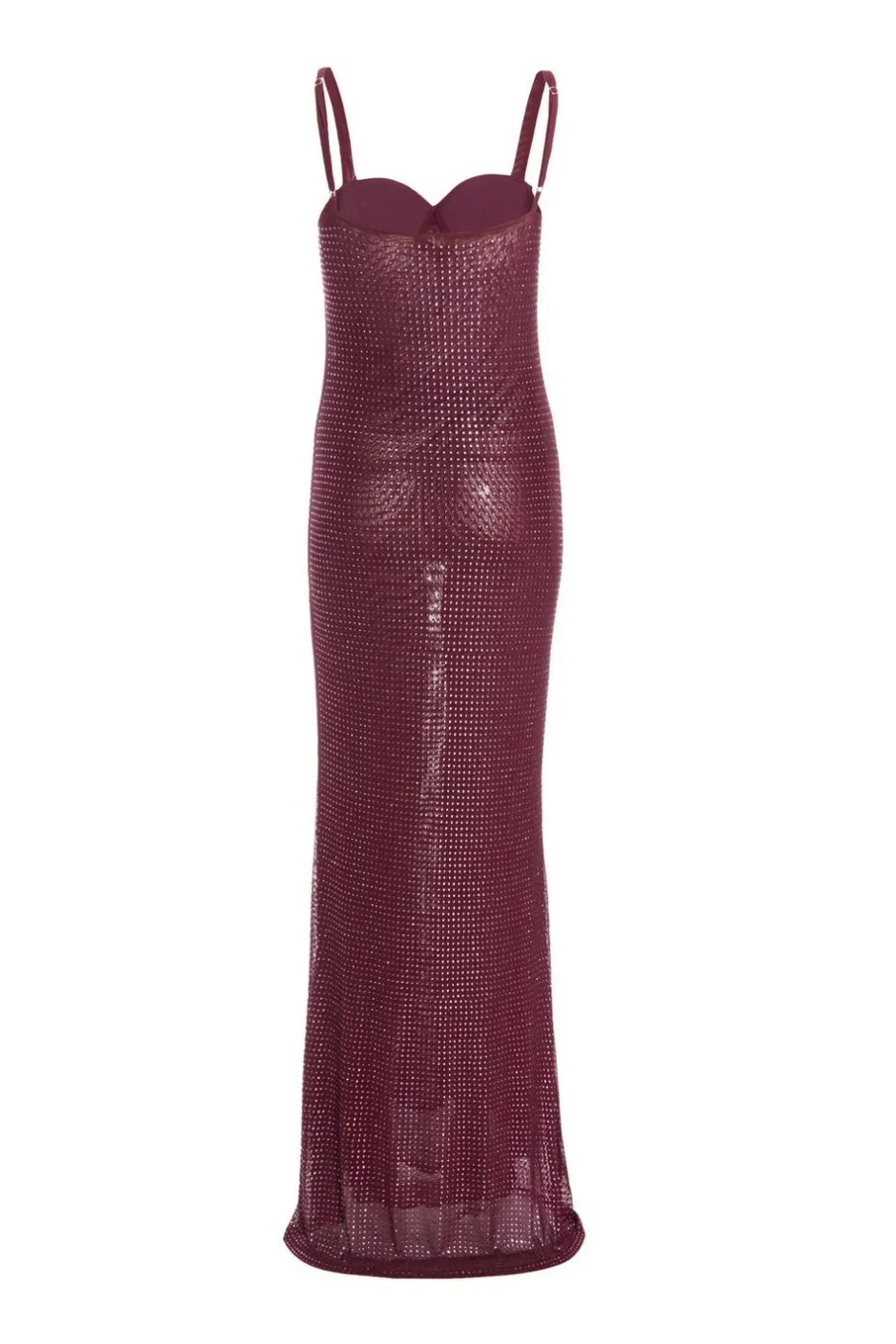 Quiz Dark Red Embellished Maxi Dress Berry Online