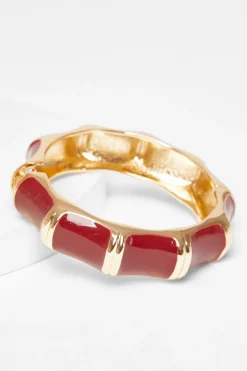 Quiz Dark Red Enamel Cuff Bracelet Berry Best