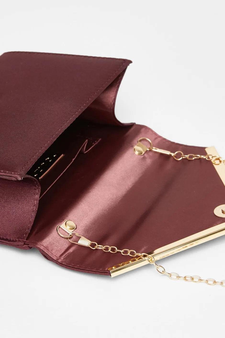 Quiz Dark Red Pleated Clutch Bag Discount