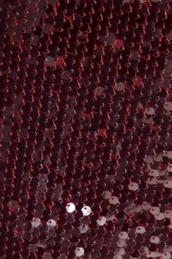 Quiz Dark Red Sequin Mini Dress Wine Discount