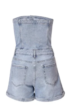 Quiz Denim Bandeau Playsuit