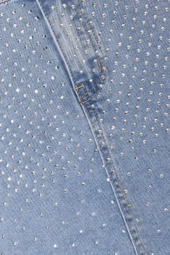 Quiz Denim Embellished Mini Skirt Best