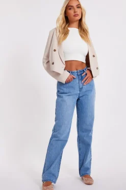 Quiz Denim Ruffle Heart Jeans Sale