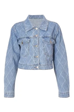 Quiz Denim Textured Jacket Best