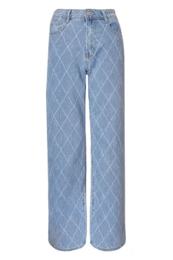Quiz Denim Textured Wide Leg Jeans Best