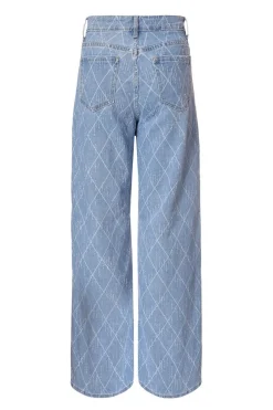 Quiz Denim Textured Wide Leg Jeans Best