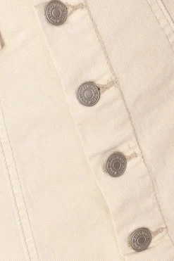 Quiz Denim Button Front Skort Ecru Best