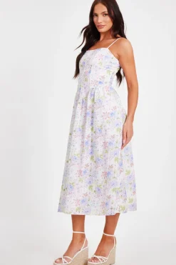 Quiz Floral Embroidered Midi Dress Hot