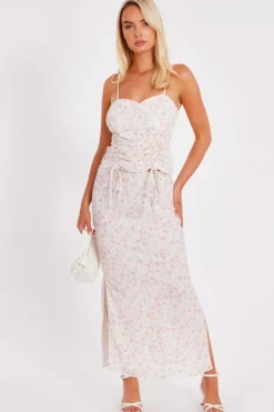 Quiz Floral Print Midaxi Skirt