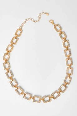 Quiz Gold Diamante Chain Necklace Best