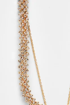 Quiz Diamante Layered Necklace Gold